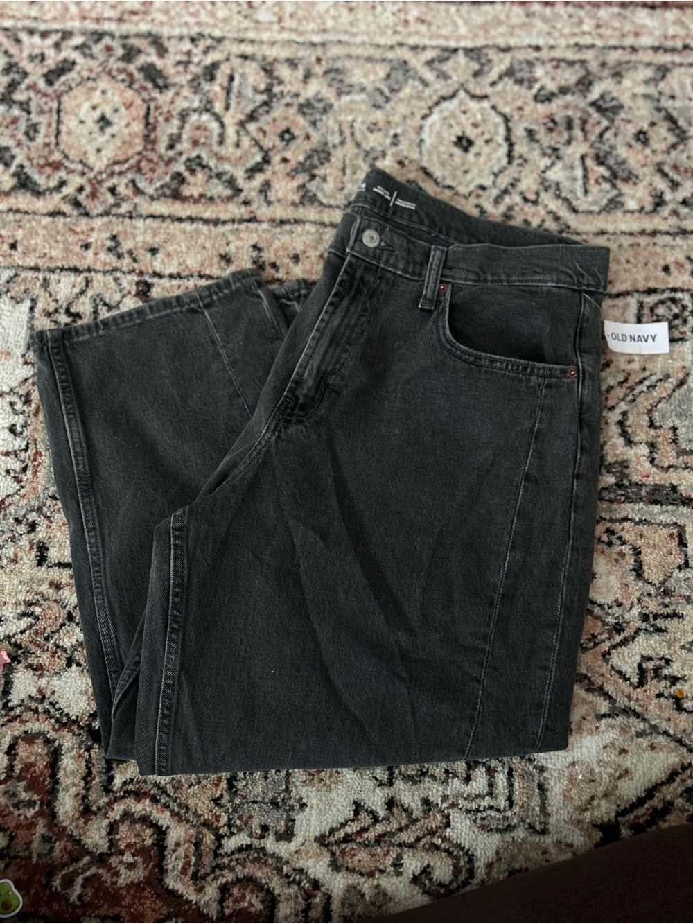 Old Navy Black High-Rise barrel Jeans 16
